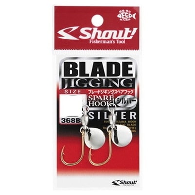 シャウト シングルフック 368BS ブレードジギングスペアフック シルバーブレード L