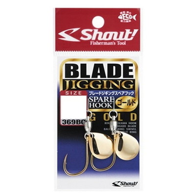 シャウト シングルフック 369BG ブレードジギングスペアフック ゴールドブレード S