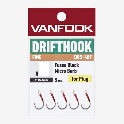 ヴァンフック シングルフック ドリフトフック FINE フッ素ブラック#8