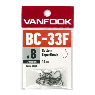 ヴァンフック シングルフック BC-33F ボトムエキスパート フッソブラック #8