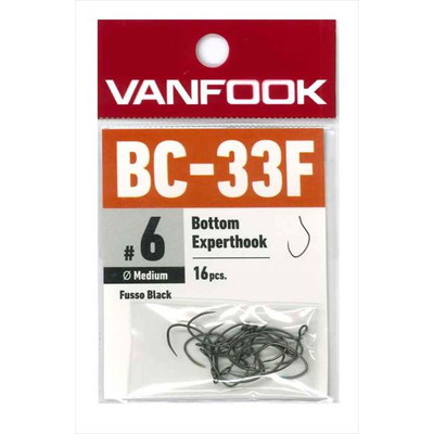 ヴァンフック シングルフック BC-33F ボトムエキスパート フッソブラック #6