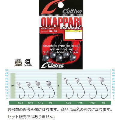 オーナー カルティバ JH-38 オカッパリヘッド 1/32-4 11590 ジグヘッド