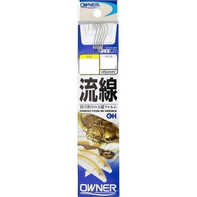 オーナー　ＯＨ（糸付）　白　流線　１２号　ハリス３号 針