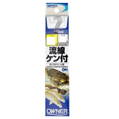 オーナー　OH流線ケン付(糸付)　白　6号-1.5　20843 針