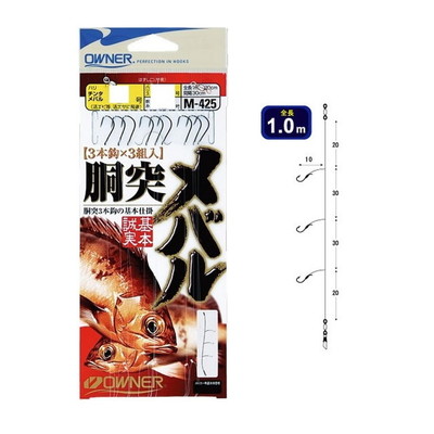 オーナー 新 胴突メバル 9号 ハリス1.5号 仕掛け