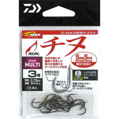 ダイワ (バラ針)DーMAX 銀狼チヌ SS 3 針