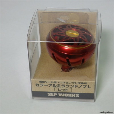 SLPワークス SLPW アルミラウンドノブL レッド