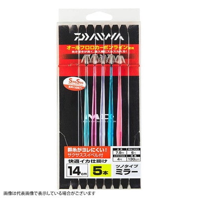 ダイワ 仕掛け 快適イカ仕掛ミラー14S SS(サクサス) 5本針 ブランコ