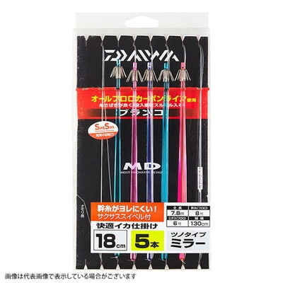 ダイワ 快適イカ仕掛ミラー18S SS(サクサス) 5本針 ブランコ ST