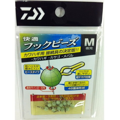 ダイワ 快適フックビーズ M 夜光 サルカン