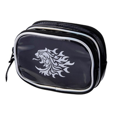 サンライン タックルバッグ SFP-0157 フィッシングポーチ(ダブル) 獅子シルバー