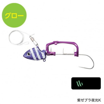 シマノ　PN-UQ1S サーベルマスター 船テンヤ ゲキハヤ 40号/L 紫ゼブラ夜光K 仕掛け