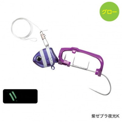 シマノ　PN-VQ1U サーベルマスター 船テンヤ β ゲキハヤ 40号/M 紫ゼブラ夜光K 仕掛け