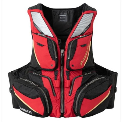 シマノ ライフジャケット VF-110V リミテッドプロ フローティングベスト ブラッドレッド 2XL