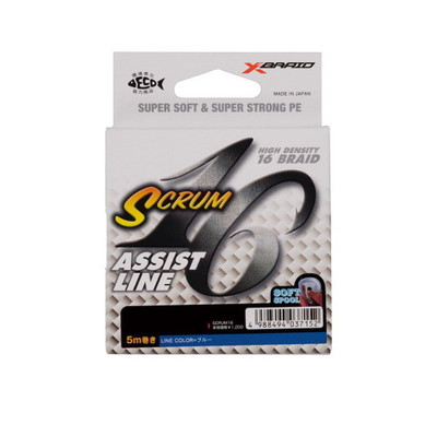 XBRAIDJAPAN ライン スクラム16 5Mダイニーマ 16本組 ホワイト 260LB(30号)