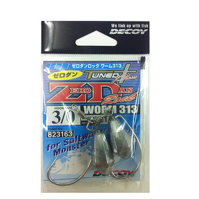 デコイ（ＤＥＣＯＹ）　ワーム３１３　ゼロダンロック　３／０－２１ｇ ジグヘッド