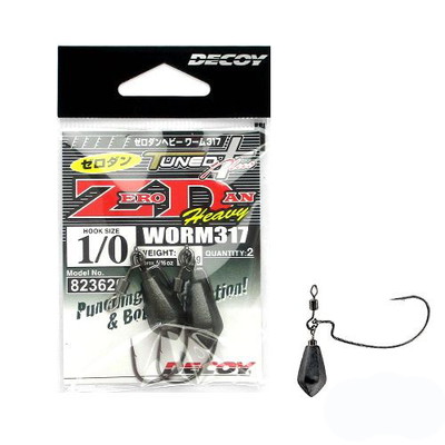 DECOY WORM317 ゼロダンヘビー1/0-9g ワームフック