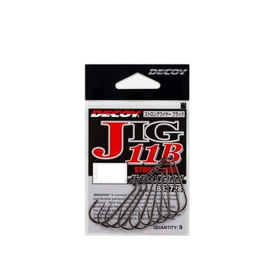 デコイ ワームフック JIG11B ストロングワイヤー ブラック #1