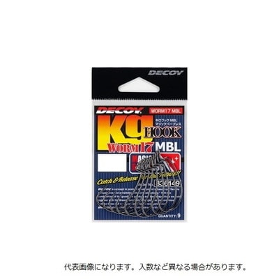 デコイ ワームフック ワーム17MBL キロフックMBL(NSブラック) #3/0