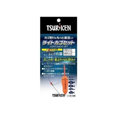 釣研 ウキ ライトカゴセット6号セット