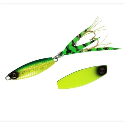 ハヤブサ/Hayabusa メタルジグ FS442-3-4 ジャックアイ 豆クネクネ リアル魚鱗チャートミドキン/チャート