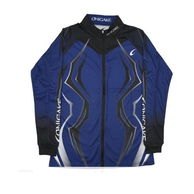 フリーノット ウェア YT413G 鬼掛 クールフルジップアップシャツ ブルー M