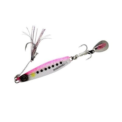 ハヤブサ メタルジグ カンタン巻きジグ ジャックアイ マキマキ 80-13 リアル魚鱗ピンクイワシ網目夜光