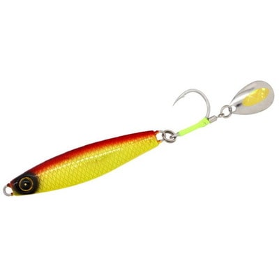 ハヤブサ メタルジグ ジャックアイ サワラスピン2 60-3 リアル魚鱗チャートアカキン