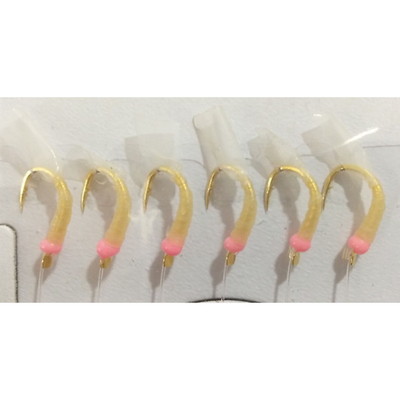 ハヤブサ 仕掛け 必殺チビムロサビキ 6本針 1組入 5号(スキン:白)