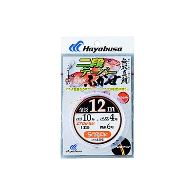 ハヤブサ 無双真鯛 二段テーパーフカセ12m1本鈎 ハリス4号-針10号