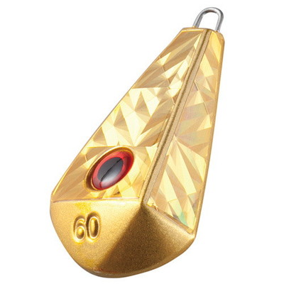 ハヤブサ Ｐ５８１　目玉集魚シンカー舵型　４０号　フラッシュ