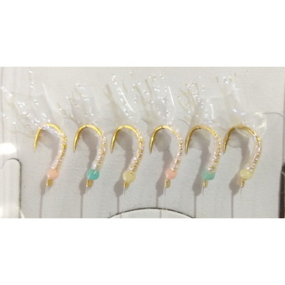 ハヤブサ 仕掛け 必殺チビムロサビキ 6本針 1組入 5号 ケイムラ