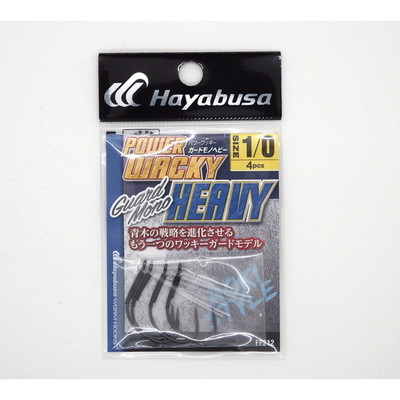 ハヤブサ ワームフック FF212 パワーワッキーガード モノヘビー 1/0