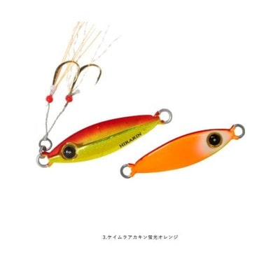 ハヤブサ(FINA) FS435 ジャックアイ ヒラリン 3g 3 ケイムラアカキン蛍光オレンジ メタルジグ