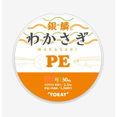 東レ 銀鱗 わかさぎ PE 30m 0.25号 オレンジ ハリス