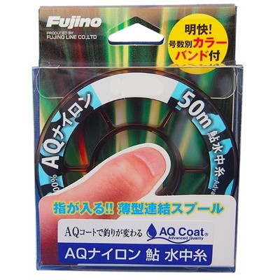 フジノライン 鮎糸 AQナイロン鮎 水中糸 クリアーグレー 50m 0.6号
