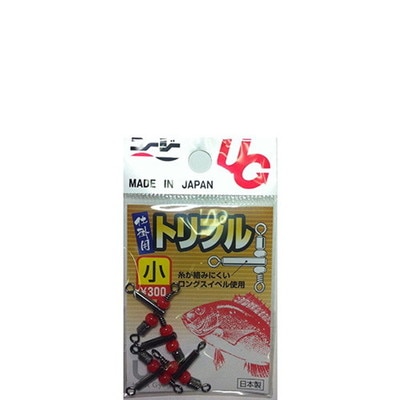 植田漁具 サルカン HP 仕掛用ローリングトリプル 小 黒