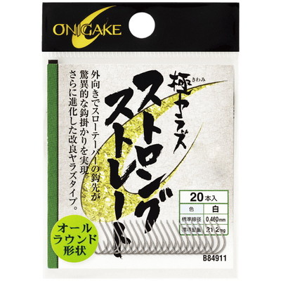 ハヤブサ B84911 鬼掛ヘラ 極ヤラズ ストロングストレート 1号 ヘラ用ハリ