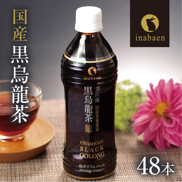 【2ケースセット】黒烏龍茶 茶匠庵 プレミアム国産黒烏龍茶 ペットボトル 500ml×24本 送料無料 国産茶葉100% 高ポリフェノール 黒ウーロン茶 ギフト プレゼント