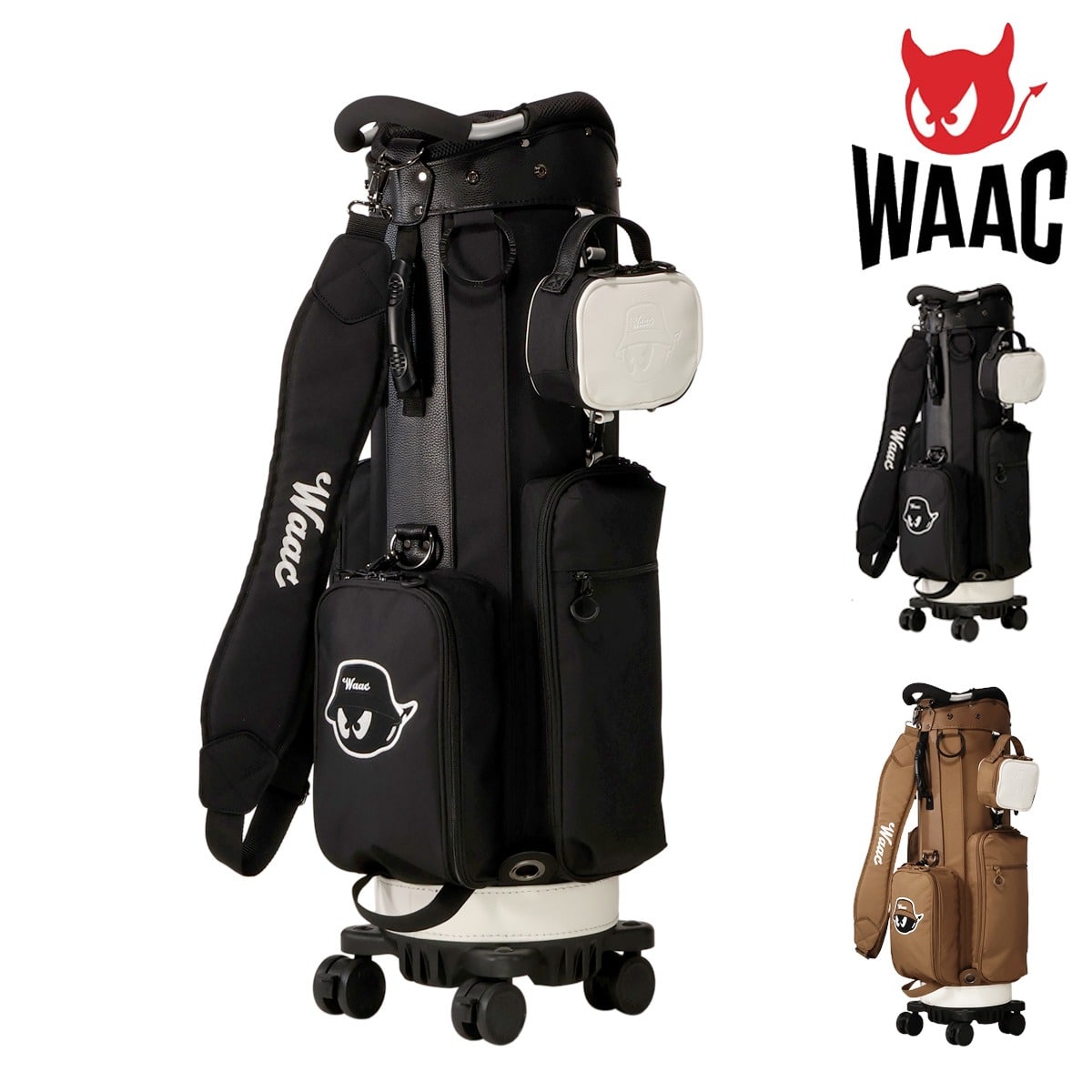 WAACワックキャディーバック WAAC ワック ゴルフ キャディバッグ 072254800 ブラック(- ブラック
