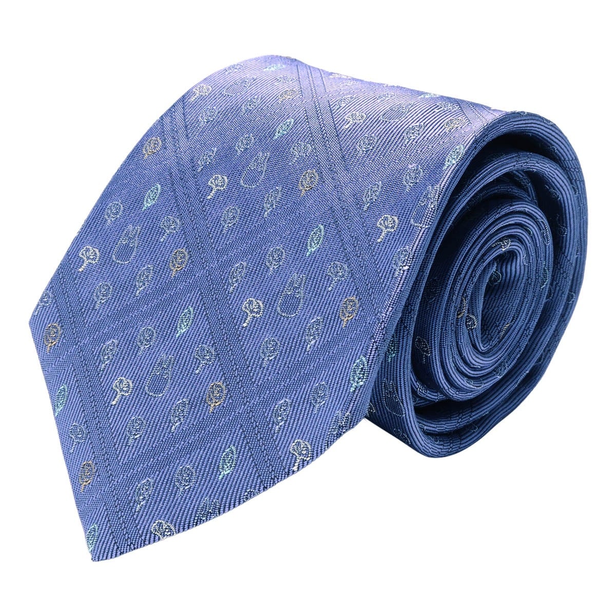 Totoro トトロ となりのトトロ ネクタイ パッケージ付 111015104 葉っぱとチェック 日本製 メンズ 結婚式 おしゃれ フォーマル カジュアル ビジネス 男性 ギフト プレゼント キャラクター ブルー