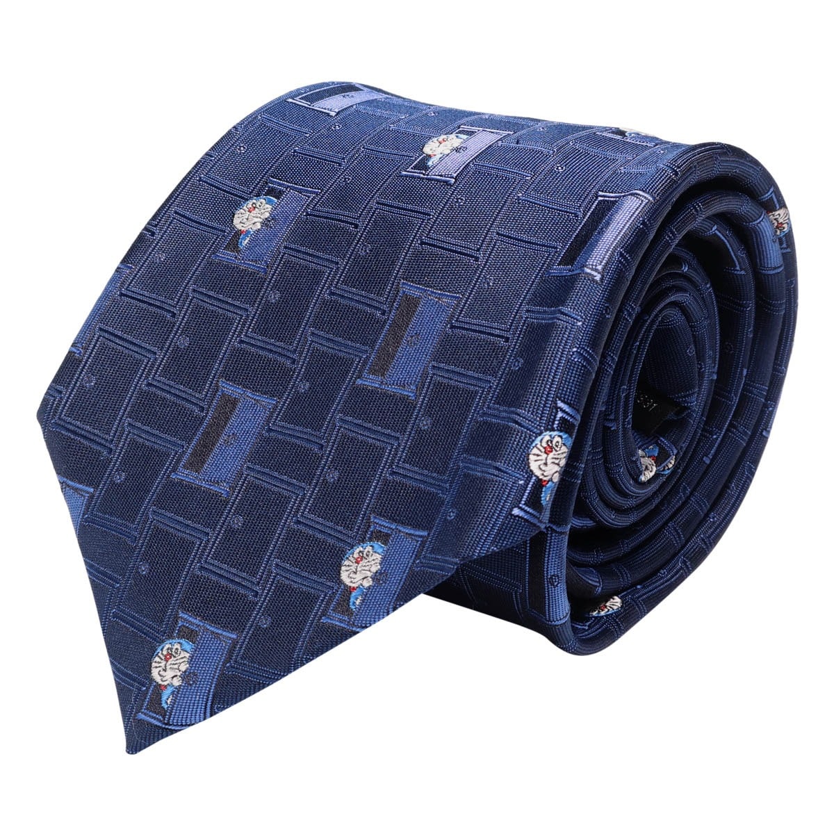 DORAEMON ドラえもん ネクタイ パッケージ付 112015102 どこでもドア 日本製 メンズ 結婚式 おしゃれ フォーマル カジュアル ビジネス 男性 ギフト プレゼント キャラクター ネイビーブルー