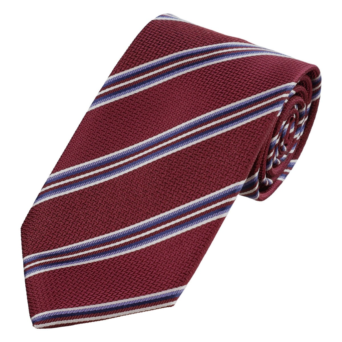 TAKEO KIKUCHI タケオ キクチ ネクタイ 125514253 クレリックストライプ柄 ワイン