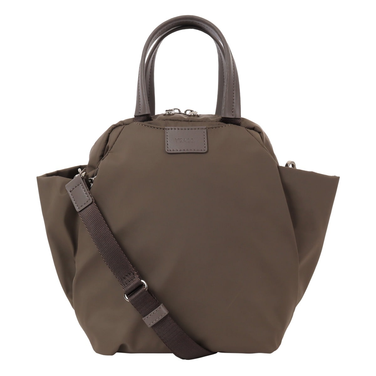 Y'SACCS イザック ミニボストン 2WAY A5 撥水 ショルダーバッグ ナイロンタフタ 20-040-01 ハンドバッグ 斜め掛け 肩掛け コンパクト 旅行 レディース ダークグレージュ 【27】ダークグレージュ -