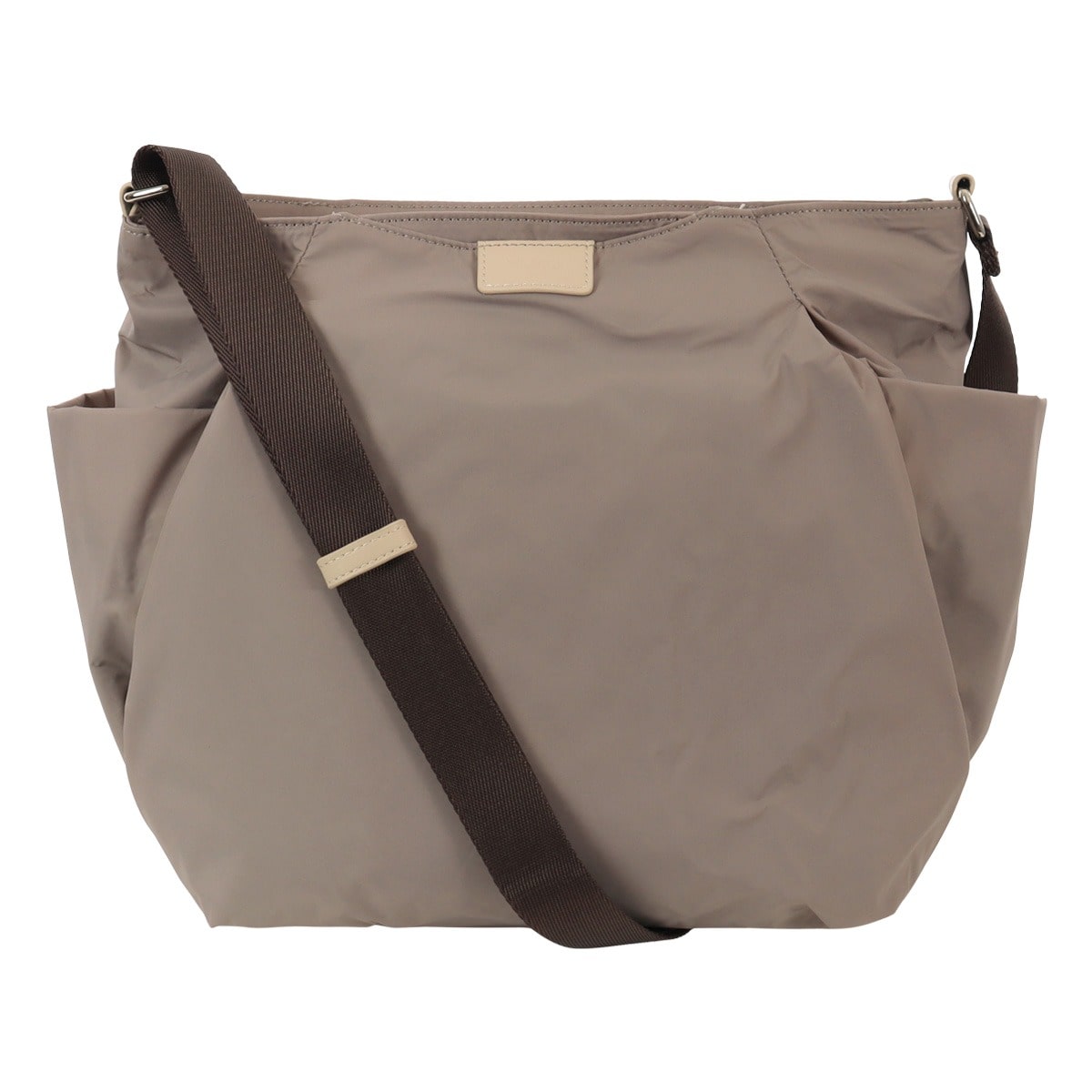 Y'SACCS イザック ショルダーバッグ B4 撥水 ナイロンタフタ 20-040-02 大容量 大きめ ボストンバッグ トラベルバッグ 斜め掛け 肩掛け コンパクト 旅行 レディース 通勤 グレージュ 【26】グレージュ -