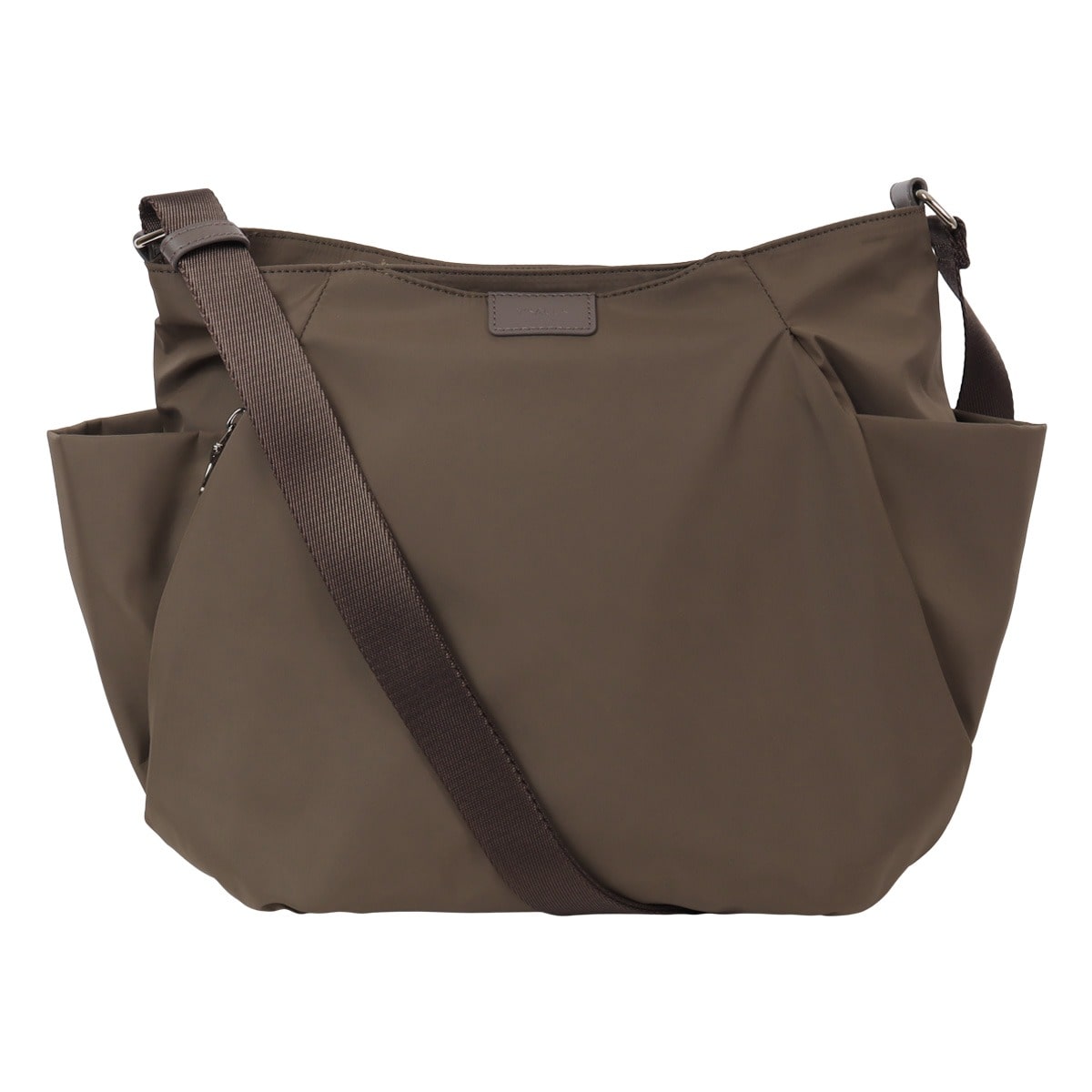 Y'SACCS イザック ショルダーバッグ B4 撥水 ナイロンタフタ 20-040-02 大容量 大きめ ボストンバッグ トラベルバッグ 斜め掛け 肩掛け コンパクト 旅行 レディース 通勤 ダークグレージュ 【27】ダークグレージュ -