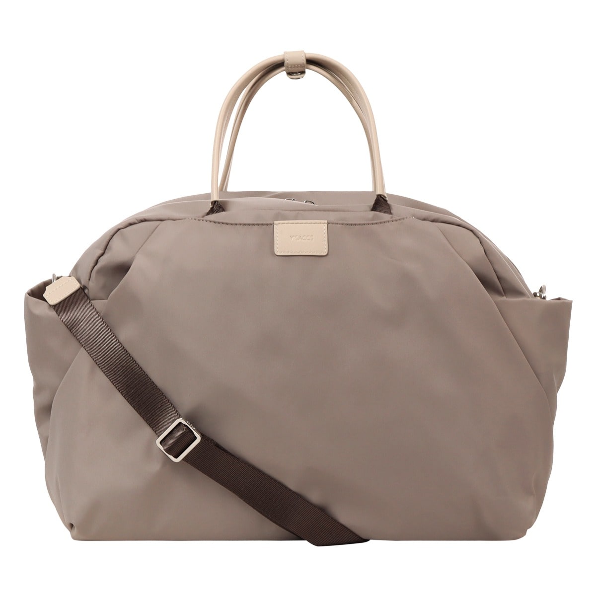 Y'SACCS イザック ボストンバッグ A4 撥水 2WAY ナイロンタフタ 20-040-04 ショルダーバッグ 斜め掛け 肩掛け 旅行 レディース 機内持ち込み グレージュ 【26】グレージュ -