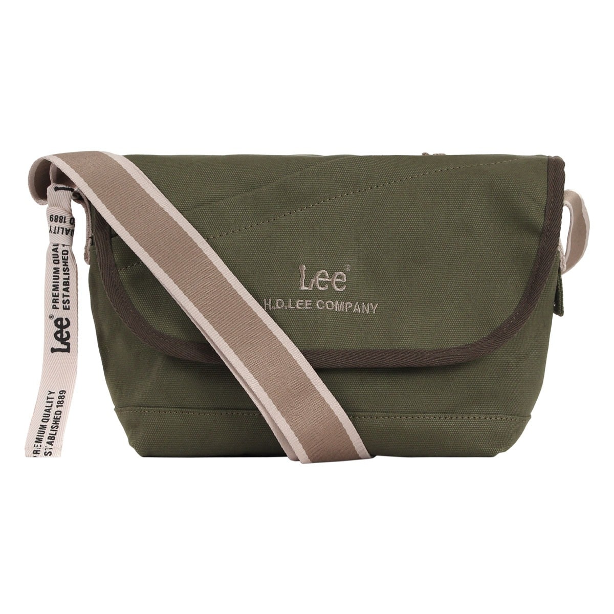 Lee リー ショルダーバック フラップ型 キャンバス レディース 320-1302 arcana メッセンジャーバッグ カーキ