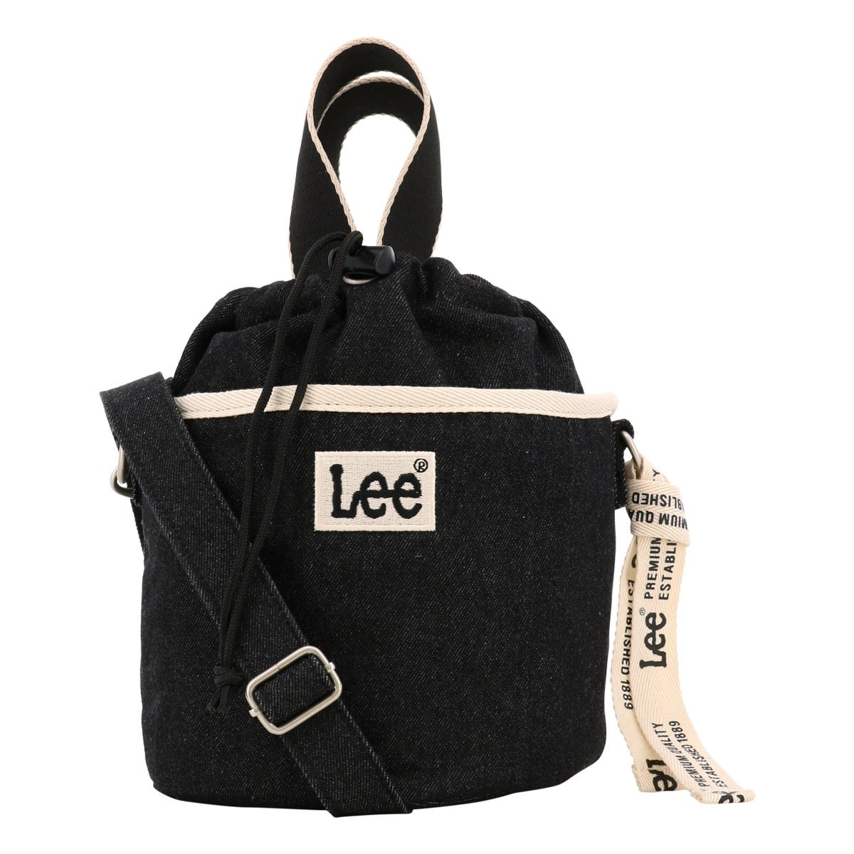 Lee リー ショルダーバック 巾着型 2WAY デニム レディース 320-1310 LIFE 帆布 ブラック