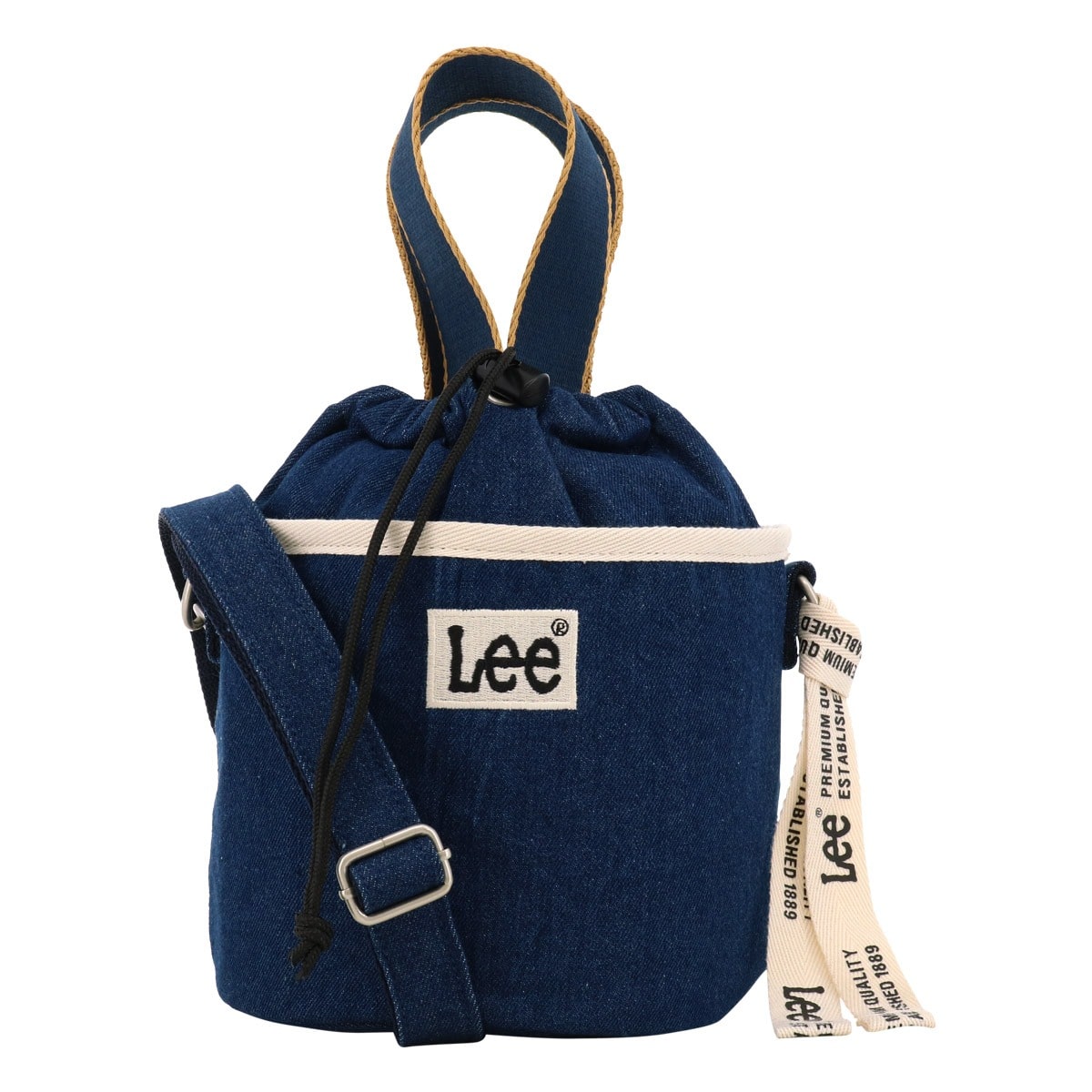 Lee リー ショルダーバック 巾着型 2WAY デニム レディース 320-1310 LIFE 帆布 ネイビー